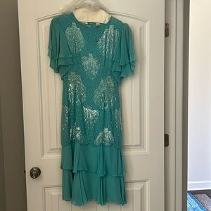 Vintage Lillie Rubin hand beaded dress